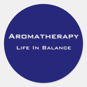 Aromatherapy - White text Classic Round Sticker
