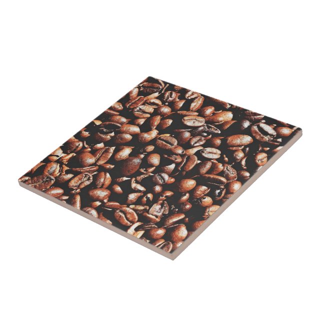Aromatic Coffee Beans Ceramic Tile (Side)