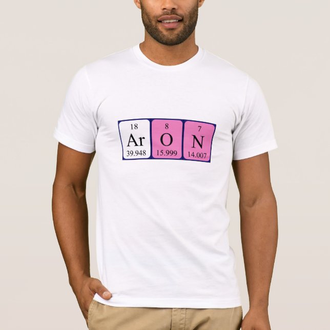 Aron periodic table name shirt (Front)