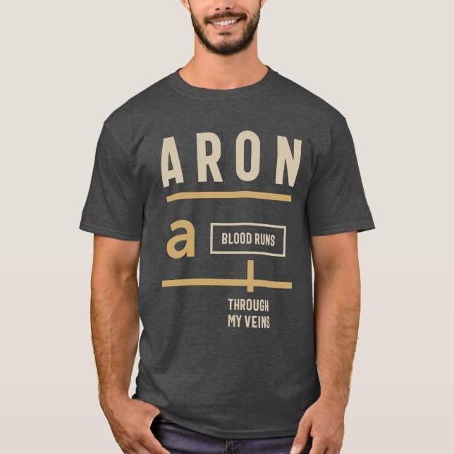 Aron Personalised Name  T-Shirt (Front)