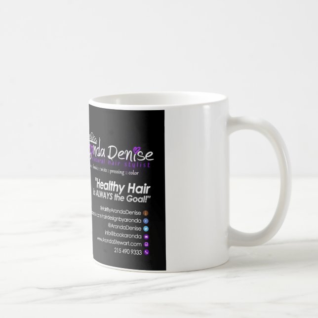 Aronda's Business Card Apparel Coffee Mug (Right)