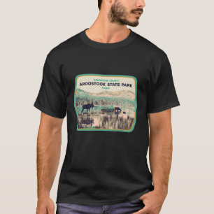Aroostook State Park illustration Maine USA T-Shir T-Shirt