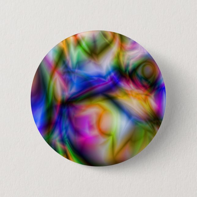 Arora Borialus Marbleised Colours 6 Cm Round Badge (Front)