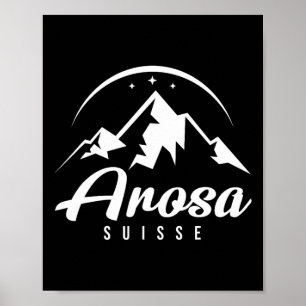 Arosa Switzerland Ski Resort Skiing Snowboarding  Poster