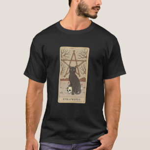 Arot Card Five Of Wands And Cat Cosmic Graphic Cat T-Shirt