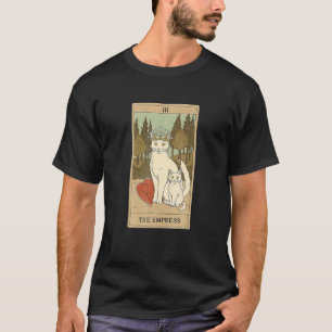 Arot Card He Empress And Cat Cosmic Graphic Cats T-Shirt