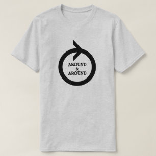 around and around circle arrow, grey T-Shirt