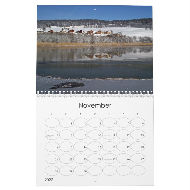 around Switzerland in 2024 Calendar (Nov 2027)