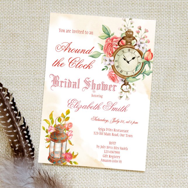 Around the clock bridal shower invitation (Creator Uploaded)