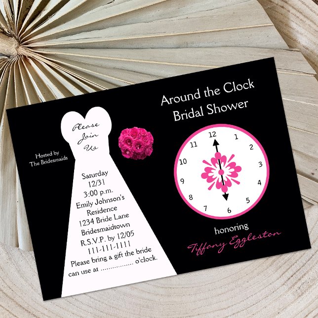 Around the Clock Bridal Shower Invitations (Creator Uploaded)