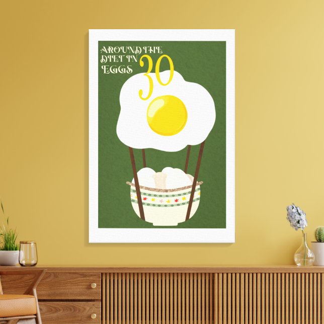 Around The Diet in 30 Eggs Canvas Print (Insitu(LivingRoom))