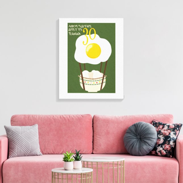 Around The Diet in 30 Eggs Canvas Print (Insitu(LivingRoom))