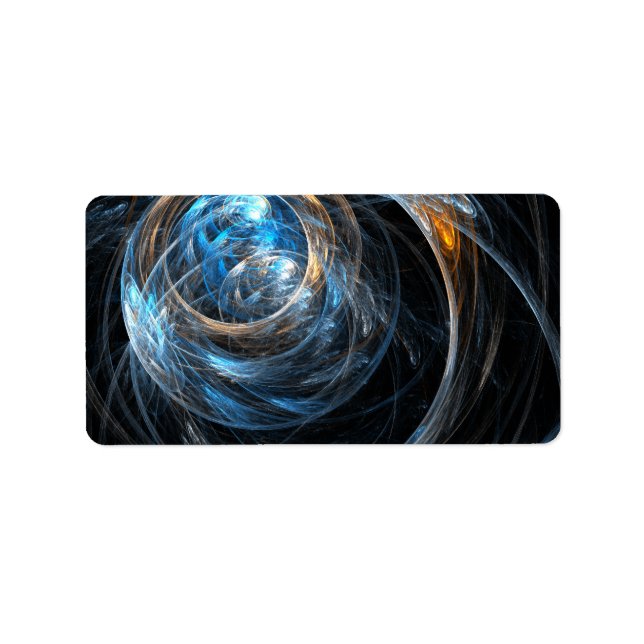 Around the World Abstract Art Label (Front)