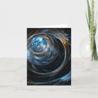 Around the World Abstract Art Note Card