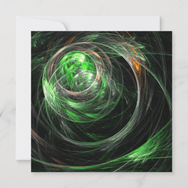 Around the World Green Abstract Art (Front)