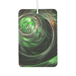 Around the World Green Abstract Art Car Air Freshener