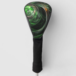 Around the World Green Abstract Art Golf Head Cover