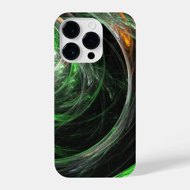 Around the World Green Abstract Art iPhone Case (Back)