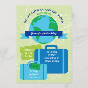 Around The World Invitation