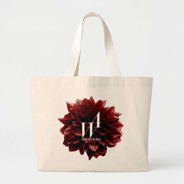 AROUSE WORKS Dahlia Large Tote Bag (Front)