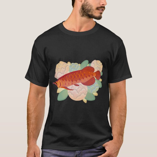 Arowana and peony 3 T-Shirt (Front)