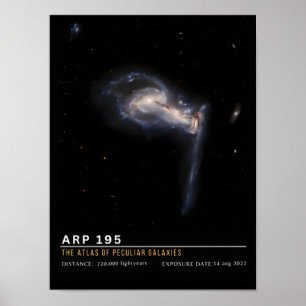 Arp 195 Atlas of Peculiar Galaxies Poster