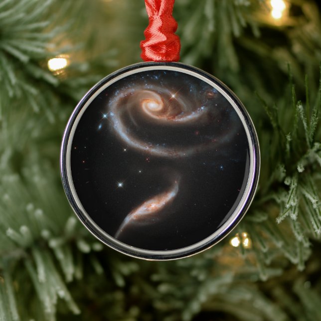 Arp 273 Interacting Galaxies In Andromeda. Metal Tree Decoration (Tree)