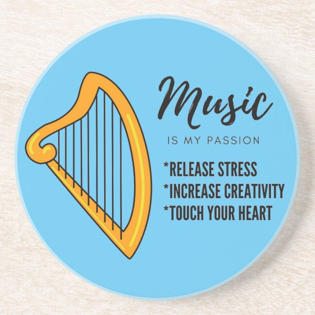 arpa, music lover  grocery bag luggage handle wrap coaster (Front)