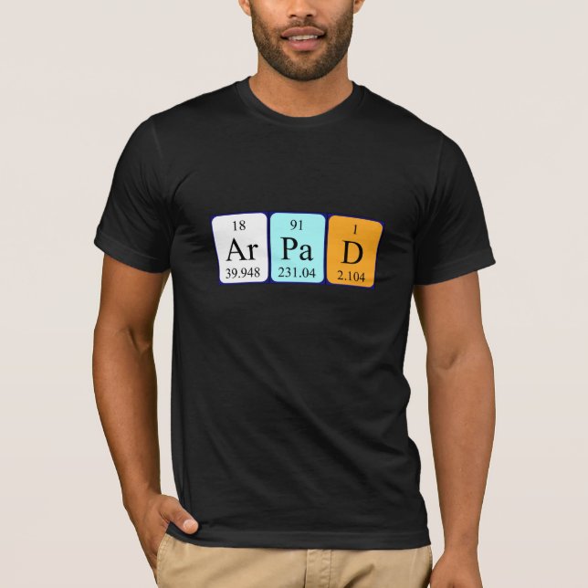 Árpád periodic table name shirt (Front)
