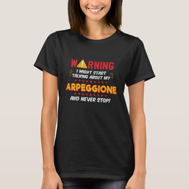 Arpeggione Player Joke Graphic T-Shirt (Front)