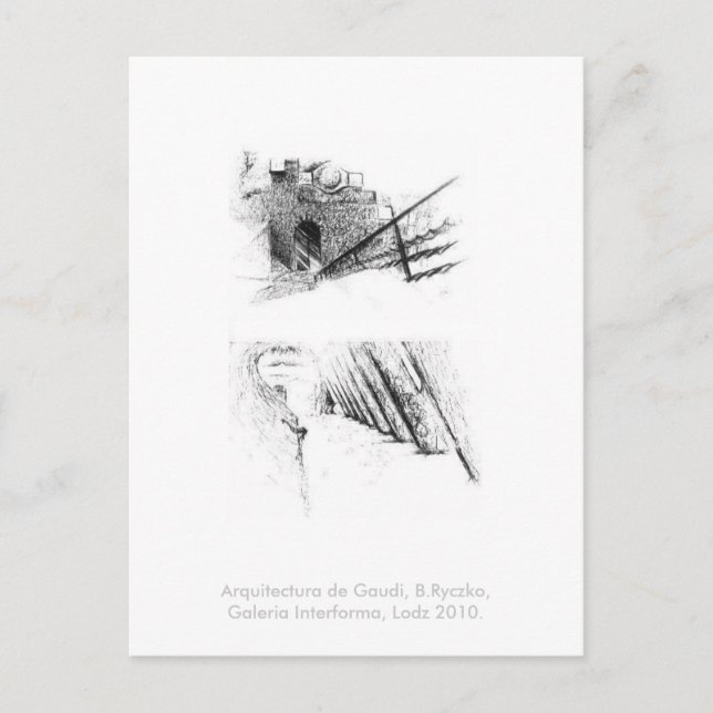 Arquitectura de Gaudi, B.Ryczko, G. I., Lodz 2010. Postcard (Front)