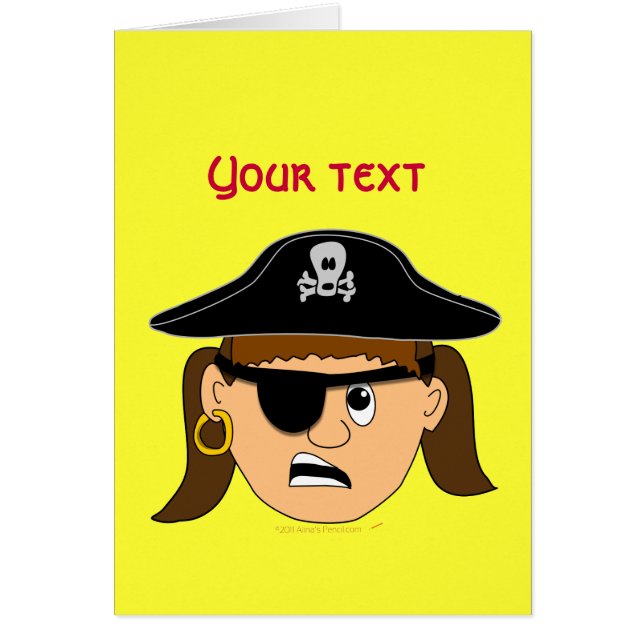 Arr Pirate Girl Cute Customisable Kid Pirate Stuff (Front)