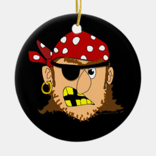 Arr Pirate Man Customisable Pirate Stuff Ceramic Tree Decoration