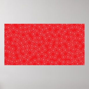 Arranged a traditional Japanese casual kimono patt Poster