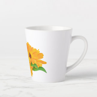Arranged Calendula Flowers Latte Mug