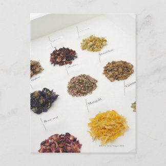 Arranged herbs postcard