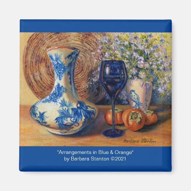 "Arrangements in Blue & Orange" Magnet (Front)