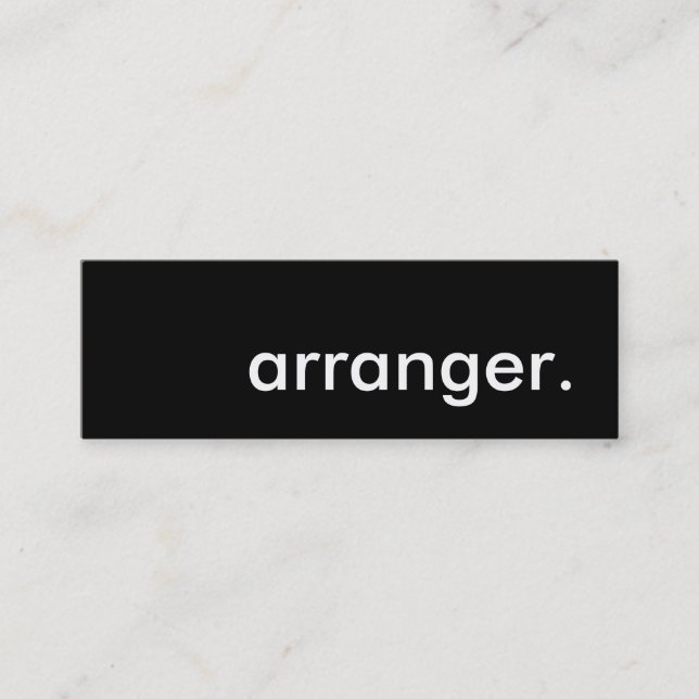 arranger. mini business card (Front)