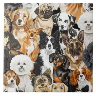 Array of dogs background tile