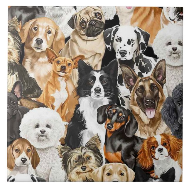 Array of dogs background tile (Front)