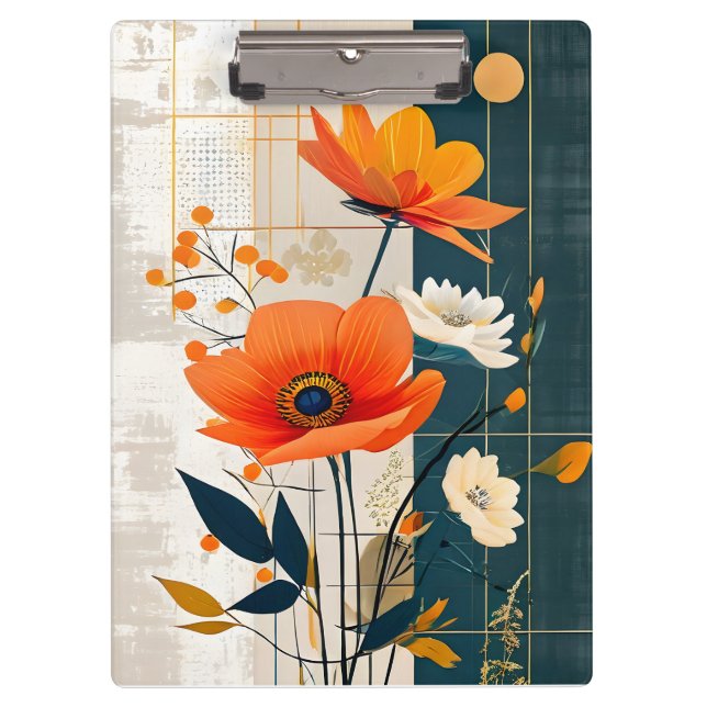 Array of Flowers on Mixed Media Clipboard (Front)