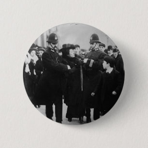 Arrest of a Suffragette in London England c 1910 6 Cm Round Badge