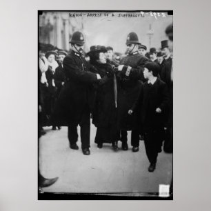 Arrest of a Suffragette in London England in 1910 Poster