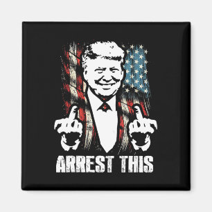 Arrest This Trump Funny Middle Finger Usa American Magnet