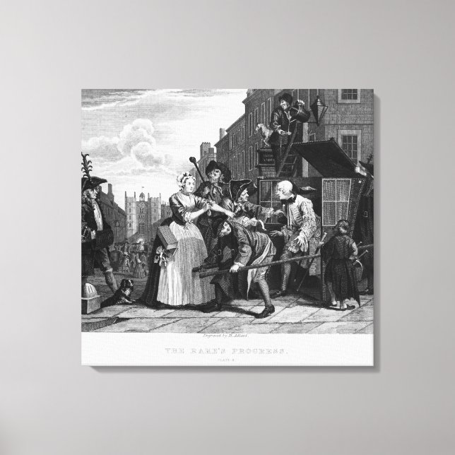 Arrested for Debt, plate V Canvas Print (Front)