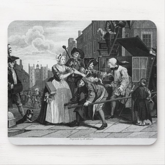 Arrested for Debt, plate V Mouse Pad (Front)