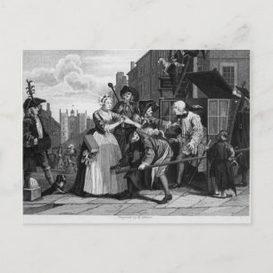 Arrested for Debt, plate V Postcard