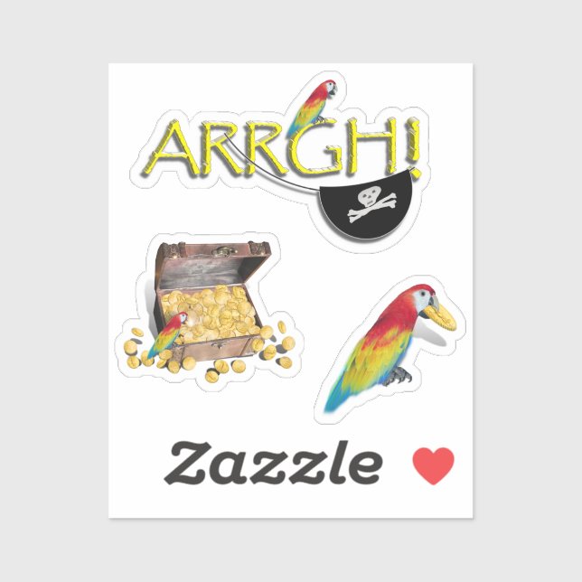 ARRGH! Parrot and Pirate Chest (Sheet)
