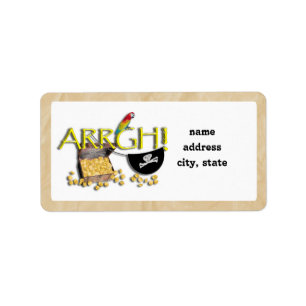 ARRGH! Pirate Treasure Label
