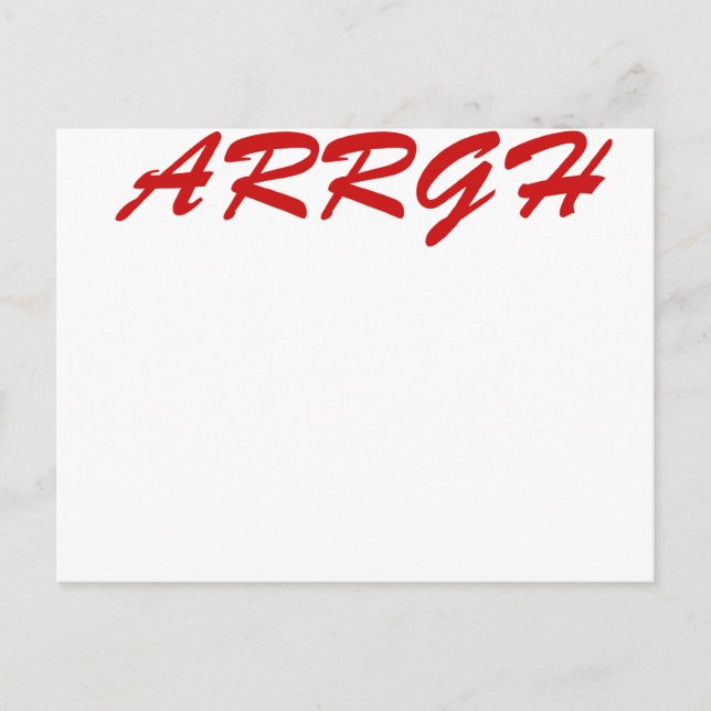 ARRGH!!! POSTCARD (Front)